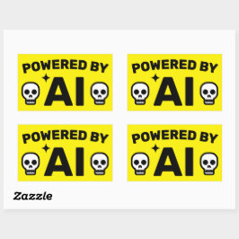 Powered by AI™ Stickers 長方形シール