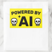 Powered by AI™ Stickers 長方形シール (バッグ)