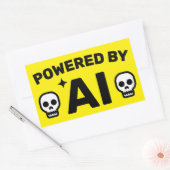 Powered by AI™ Stickers 長方形シール (封筒)