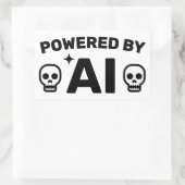 Powered by AI™ Stickers 長方形シール (バッグ)