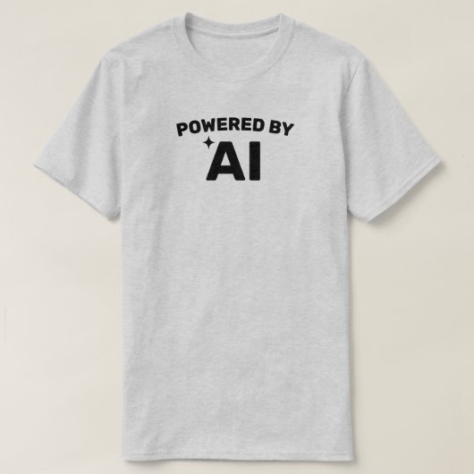 Powered by AI™ Tシャツ(カスタマイズ可能!) Tシャツ (デザイン正面)