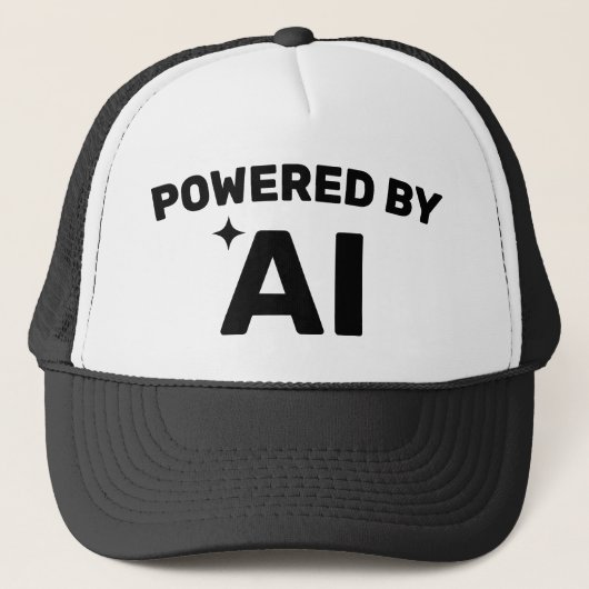 Powered by AI™ Trucker Hat (Customize It!) キャップ (正面)