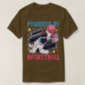 Powered by Basketball with a Astronaut  Tシャツ (デザイン正面)