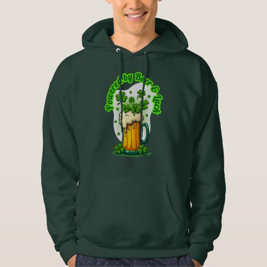 Powered by Beer St Patrick’s Day Shirt – moletom パーカ (正面)