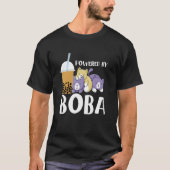 Powered By Boba Bubble Tea Tシャツ (正面)