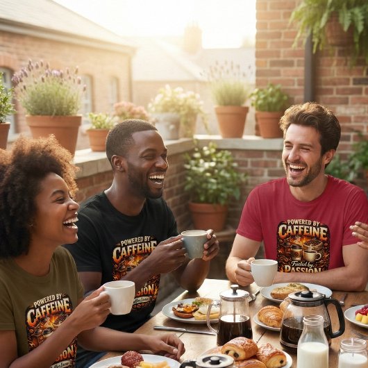 Powered by Caffeine - Coffee Lover Tシャツ