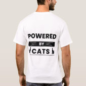 Powered By Cats Funny Cat Lover T-Shirt Tシャツ (裏面)