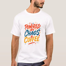Powered by Chaos and Coffee T-Shirt  Tシャツ
