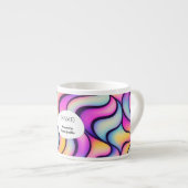 Powered by Chaos & Coffee – Personalized Colorful エスプレッソカップ (正面右)