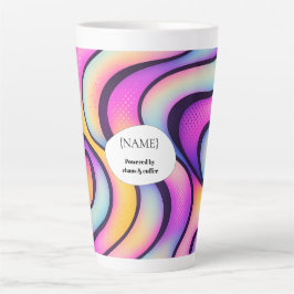 Powered by Chaos & Coffee – Personalized Colorful カフェラテマグ