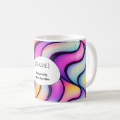 Powered by Chaos & Coffee – Personalized Colorful コーヒーマグカップ (正面右)