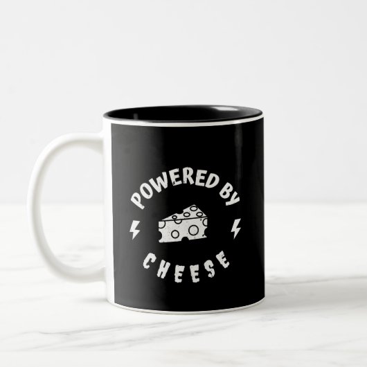 Powered By Cheese ツートーンマグカップ (左)
