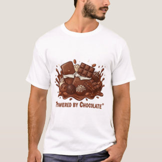 Powered by Chocolate – National Chocolates Day Art Tシャツ