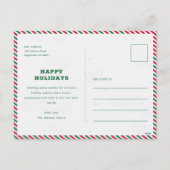 Powered by Christmas Chaos Funny Dog Pet Photo シーズンポストカード (裏面)