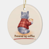 Powered by Coffee セラミックオーナメント (左)