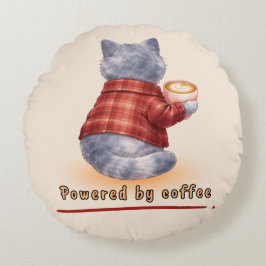 Powered by Coffee ラウンドクッション