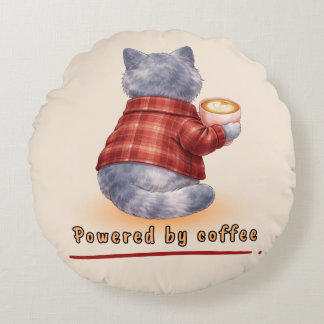 Powered by Coffee ラウンドクッション