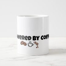 Powered By Coffee 面白いコーヒー愛好家ジャイアントマグ