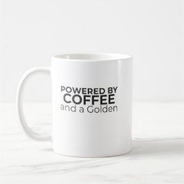 Powered by Coffee and a Golden Retriever Coffee コーヒーマグカップ