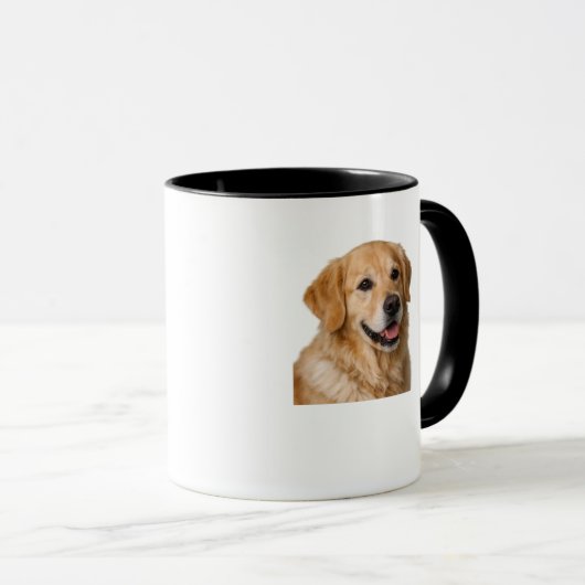 Powered by Coffee and a Golden Retriever Coffee マグカップ (正面右)