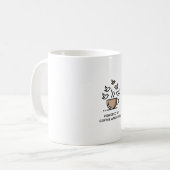 Powered by Coffee and Birds - Minimalist Birder De コーヒーマグカップ (正面左)