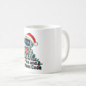 Powered by Coffee and Christmas Code Robot コーヒーマグカップ (正面右)