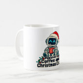 Powered by Coffee and Christmas Code Robot コーヒーマグカップ (正面左)