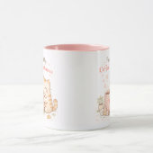 Powered by Coffee and Cuteness Cute Cat Sweet Pink マグカップ (中央)