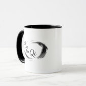 Powered by Coffee and Qi Mug Acupuncture Gift マグカップ (正面左)