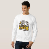 Powered By Coffee And Voltage Funny Electrician スウェットシャツ (正面フル)