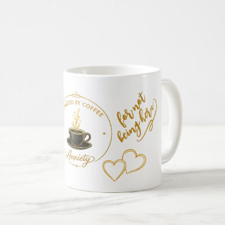 Powered by Coffee & Anxiety Mug | Funny Sarcastic  コーヒーマグカップ