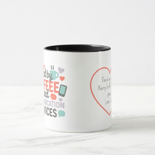 Powered by Coffee & Communication Devices マグカップ (中央)