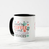 Powered by Coffee & Communication Devices マグカップ (正面左)