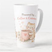 Powered by Coffee & Cuteness Cute Cat Sweet Cream カフェラテマグ (右アングル)