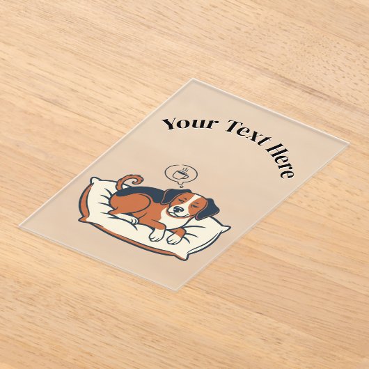 Powered by Coffee & Dog Dreams アクリル招待状 (レイダウン)