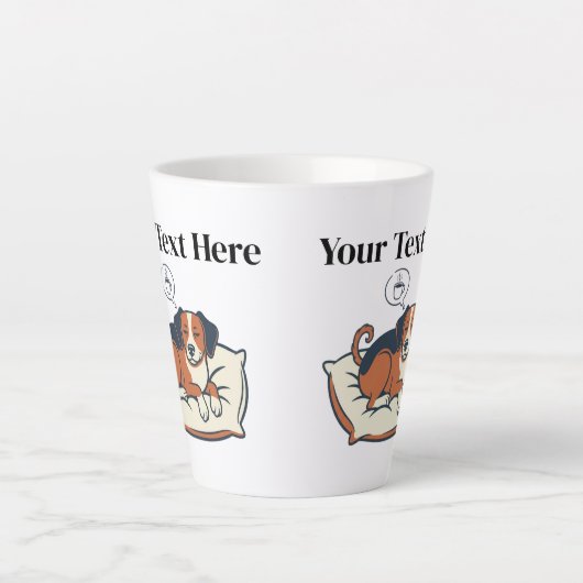 Powered by Coffee & Dog Dreams カフェラテマグ (正面)