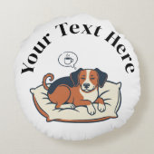 Powered by Coffee & Dog Dreams ラウンドクッション (裏面)