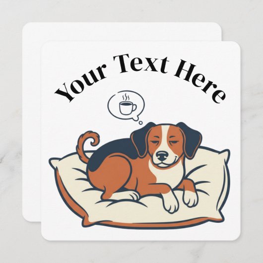 Powered by Coffee & Dog Dreams 招待状 (正面/裏面)