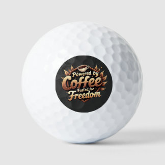 Powered by coffee Fueled by Freedom ゴルフボール