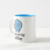 Powered by Coffee - Funny Smilo Mug ツートーンマグカップ (正面左)