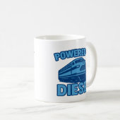 Powered By Diesel Retro Train Design コーヒーマグカップ (正面右)