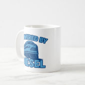 Powered By Diesel Retro Train Design コーヒーマグカップ (正面左)