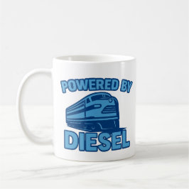 Powered By Diesel Retro Train Design コーヒーマグカップ