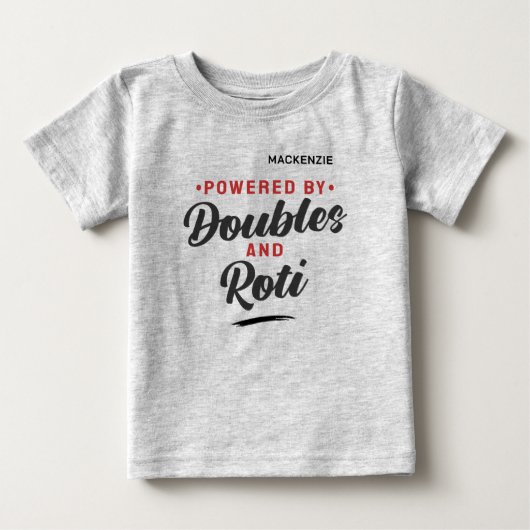 Powered by Doubles and Roti ベビーTシャツ (正面)