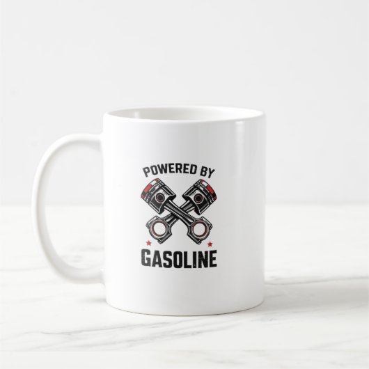 Powered by Gasoline Art コーヒーマグカップ (左)
