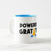 Powered By Gratitude ツートーンマグカップ (正面左)