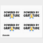 Powered By Gratitude 長方形シール (シート)
