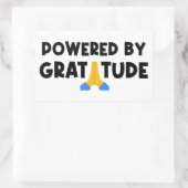 Powered By Gratitude 長方形シール (バッグ)