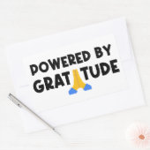 Powered By Gratitude 長方形シール (封筒)