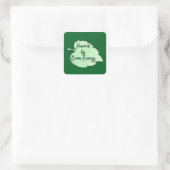 Powered by Green Energy St Patrick’s Autocolante スクエアシール (バッグ)